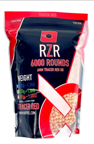 Nuprol RZR 6000 Rnd Bag 0.20G Red Tracer BBs FB134