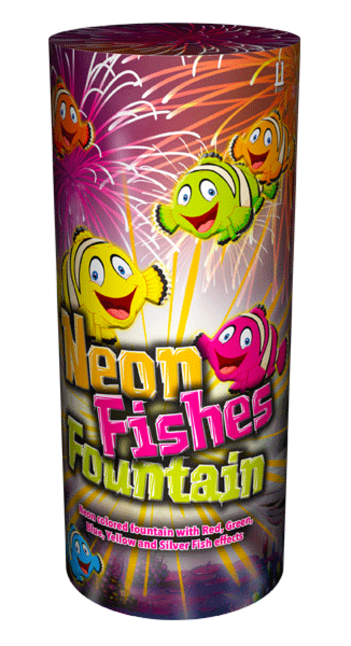 Broekhoff Fireworks Neon Fishes Fountain - BF001 BUY ONE GET ONE FREE