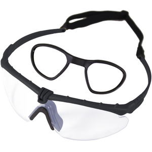 Nuprol Battle Pro RX ( Black - Clear ) Protective Eyewear - 6042-BKCL-OPT