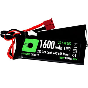 Nuprol LI-PO DBL 1600 MAH 7.4V 20C Deans - 8144