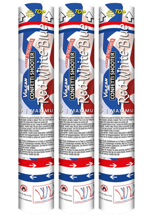 Vulcan Confetti Shooter 30cm - Red/White/Blue - 96709