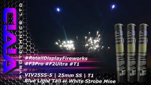 Vivid  Blue Light Tail With White  Strobe Mine  - VIV25SS-5