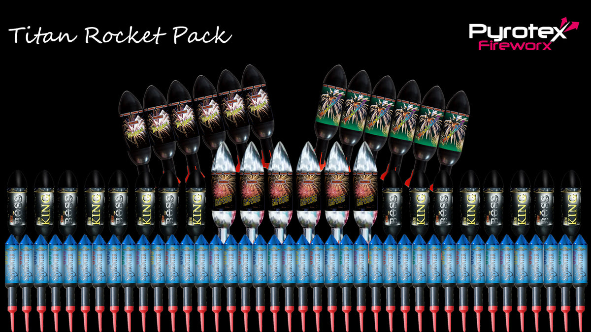 Rocket Firework Pack - Titan @ Pyrotex Fireworks